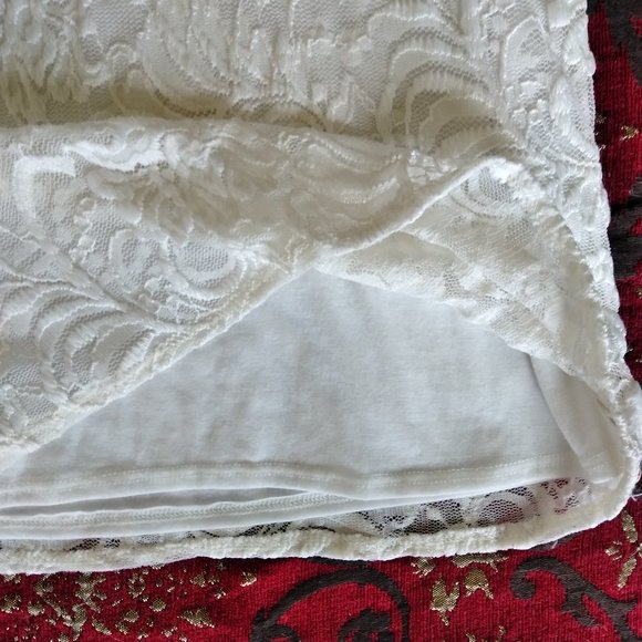 ABERCROMBIE & FITCH LONG SLEEVE LACE OVERLAY TOP SZ SM - Picture 4 of 8